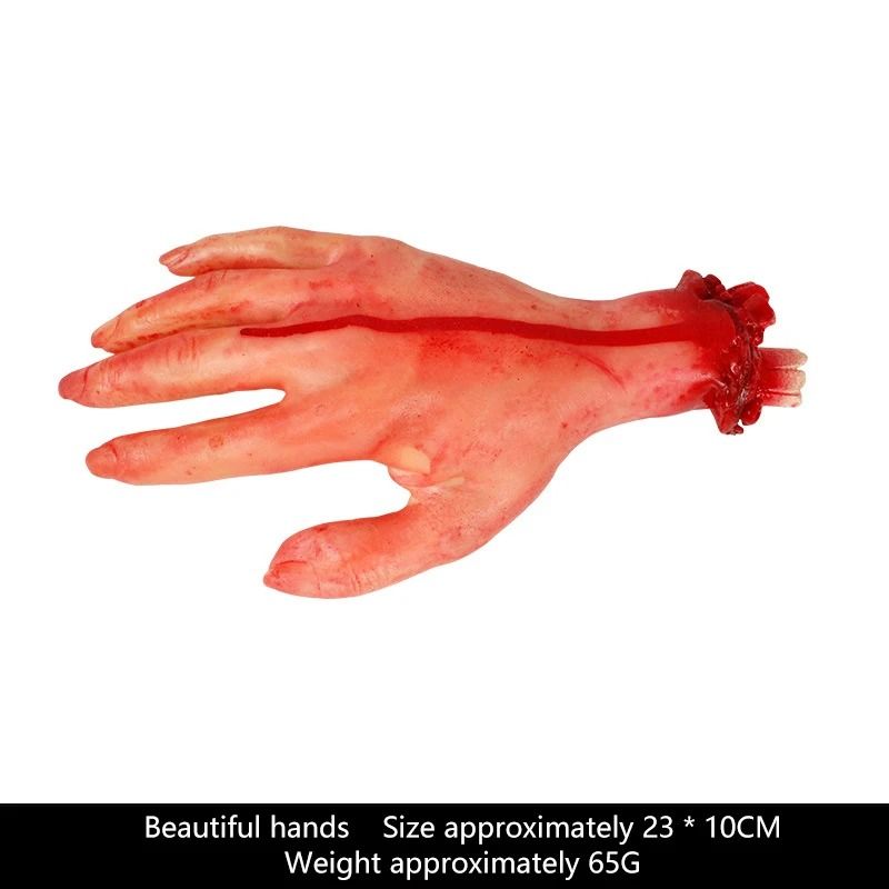 Fake Severed Zombie Hand Prop For Halloween Decoration And Haunted Displays 7