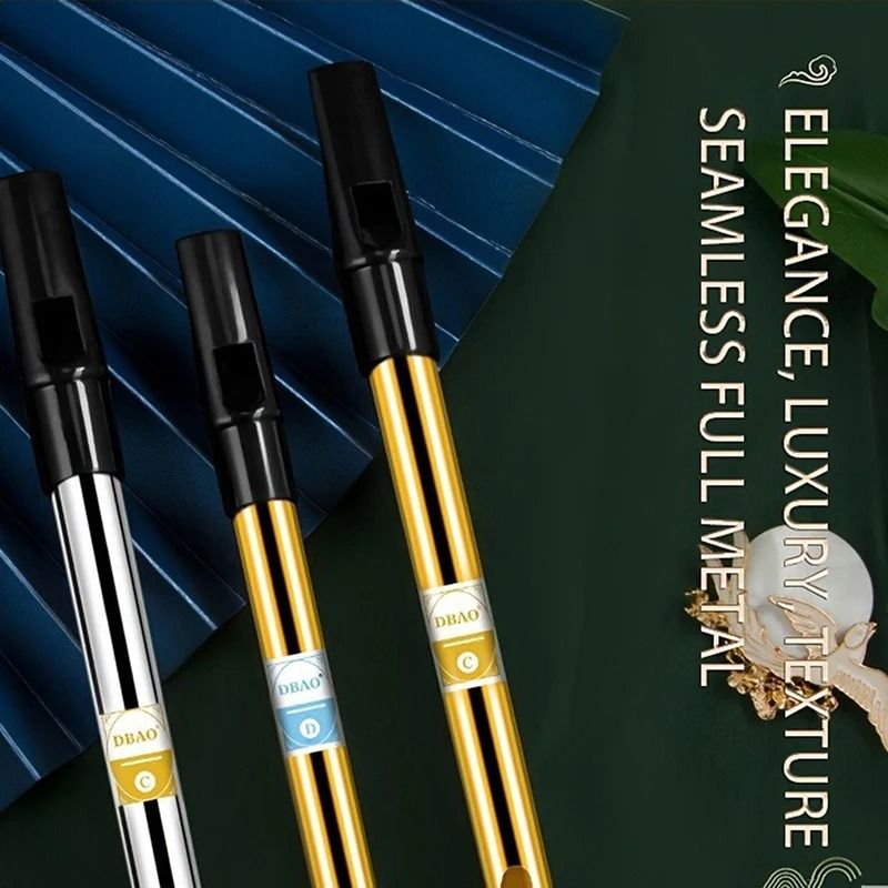 Copper Alloy Penny Whistle With Six Holes For Traditional Music 1