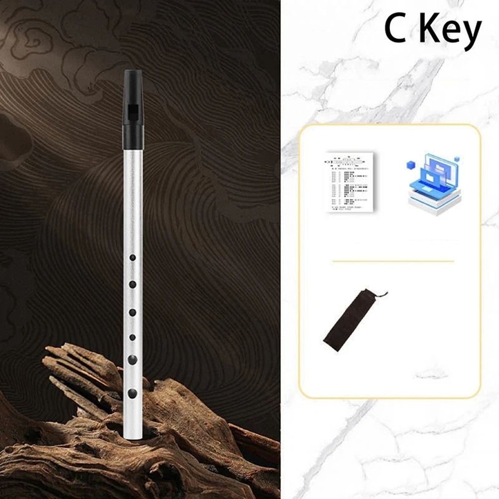 Copper Alloy Penny Whistle With Six Holes For Traditional Music 7