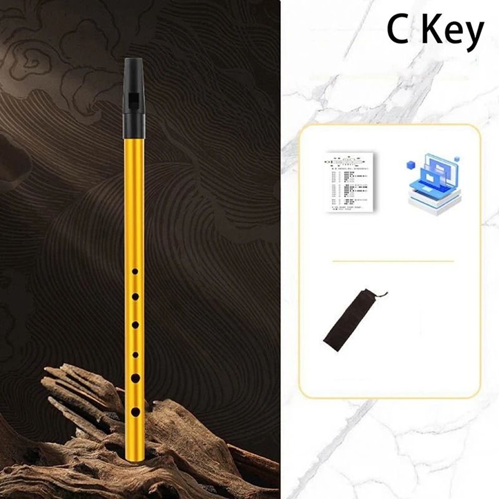 Copper Alloy Penny Whistle With Six Holes For Traditional Music 10