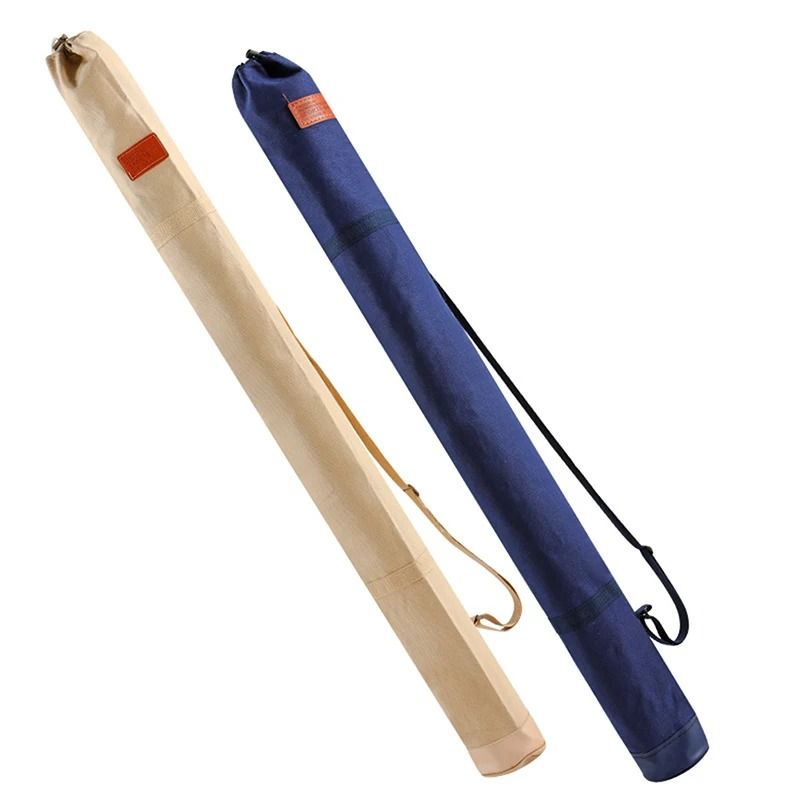 Portable Waterproof Canvas Fishing Rod Bag With Shoulder Strap 0