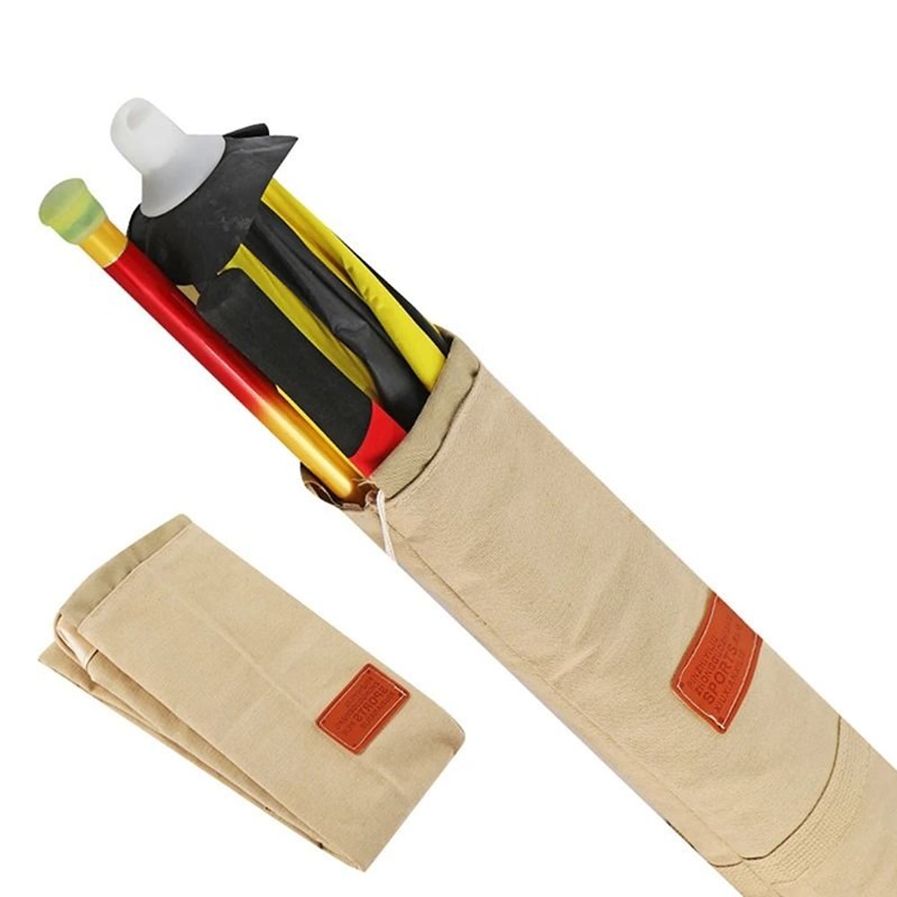 Portable Waterproof Canvas Fishing Rod Bag With Shoulder Strap 1