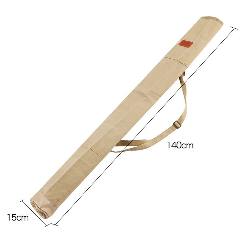 Portable Waterproof Canvas Fishing Rod Bag With Shoulder Strap 8