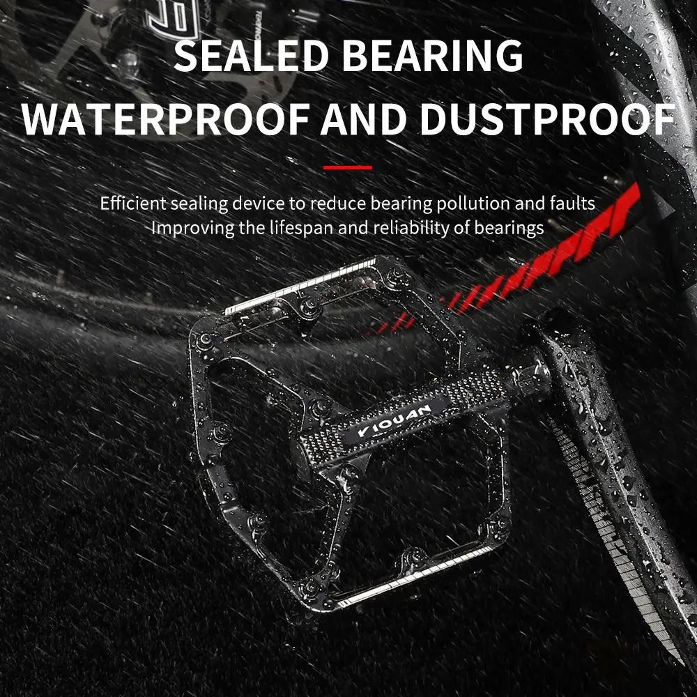 Aluminum Alloy Bicycle Platform Pedals With Sealed Bearings For Nonslip Grip 3