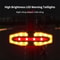 Waterproof Bicycle Rear LED Light With Solar Turn Signals And Remote Horn 3