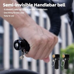 retro mini bicycle bell for curved handlebars with loud alarm sound