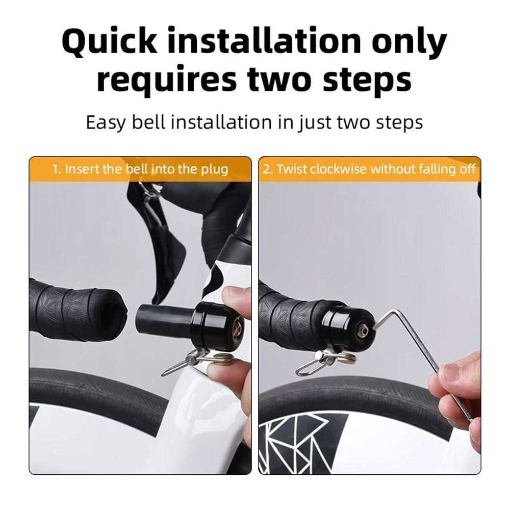 Retro Mini Bicycle Bell For Curved Handlebars With Loud Alarm Sound 1