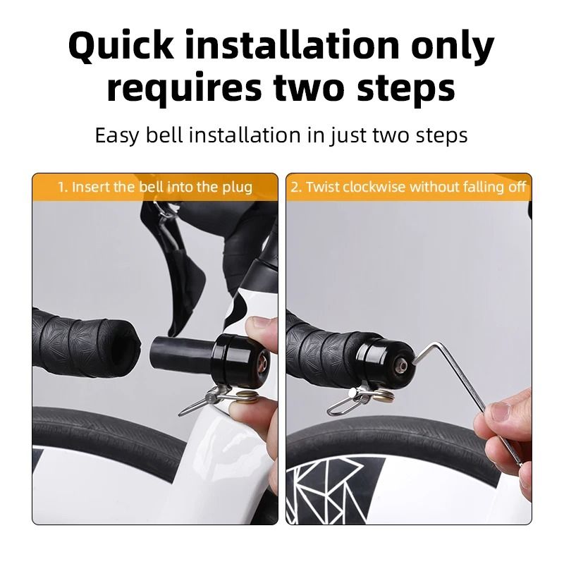 Retro Mini Bicycle Bell For Curved Handlebars With Loud Alarm Sound 1