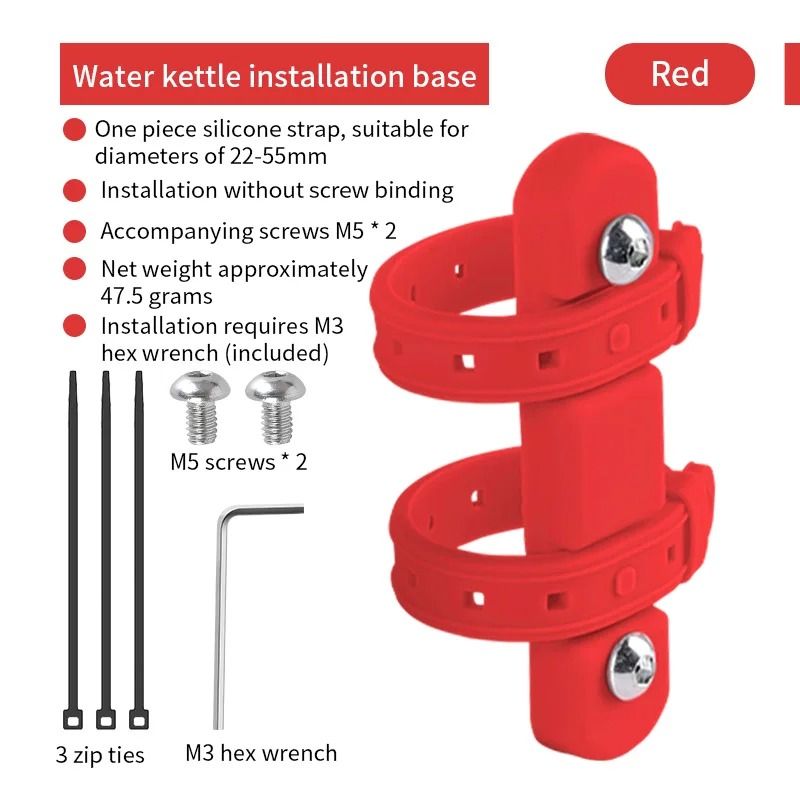 Bicycle Bottle Mount Adapter Strap For Frame And Fork Installation 11