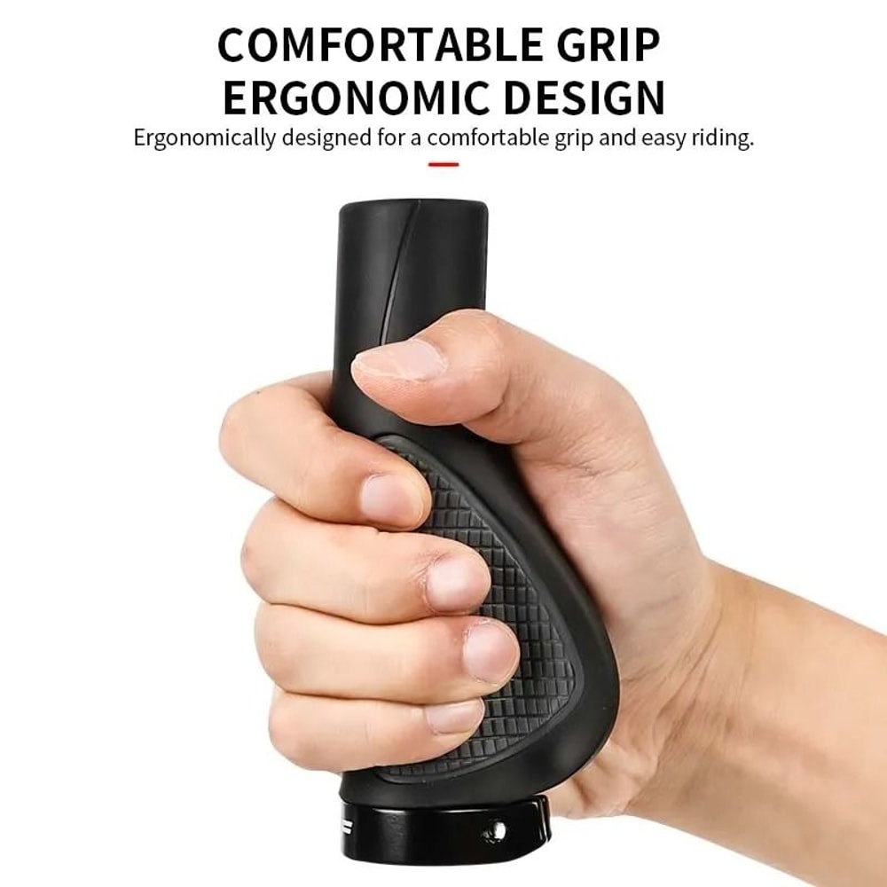 Silicone AntiSlip Ergonomic Bicycle Handlebar Grips For Comfort And Shock Absorption 3