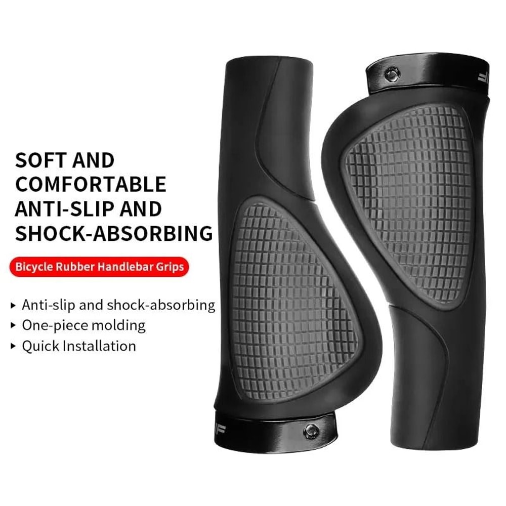 Silicone AntiSlip Ergonomic Bicycle Handlebar Grips For Comfort And Shock Absorption 5