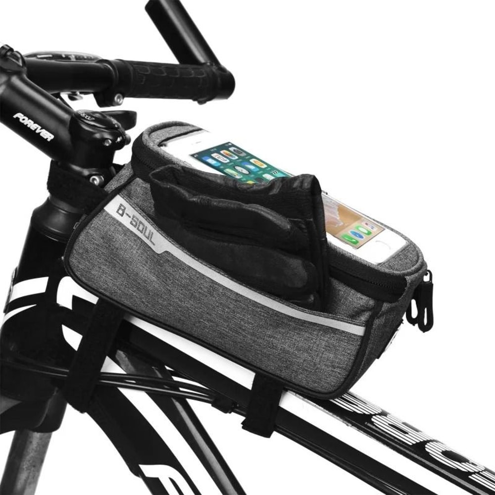 Waterproof Bicycle Front Frame Bag With Touch Screen Phone Pouch 3