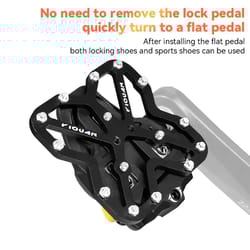 bicycle pedal lock to flat conversion plates for road and mountain bikes