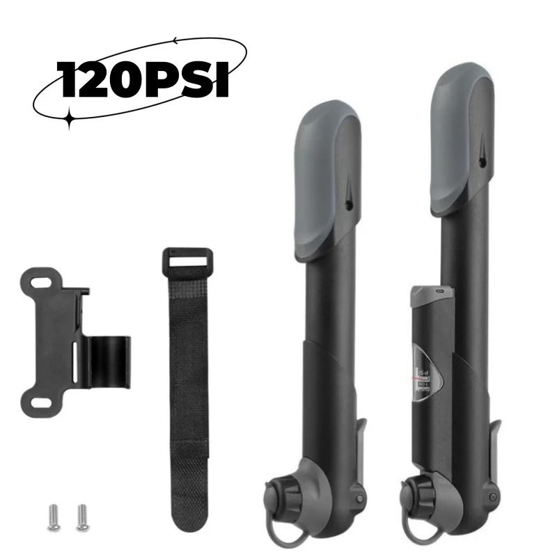 Mini Bike Pump With Pressure Gauge For Mountain And Road Bicycles 0