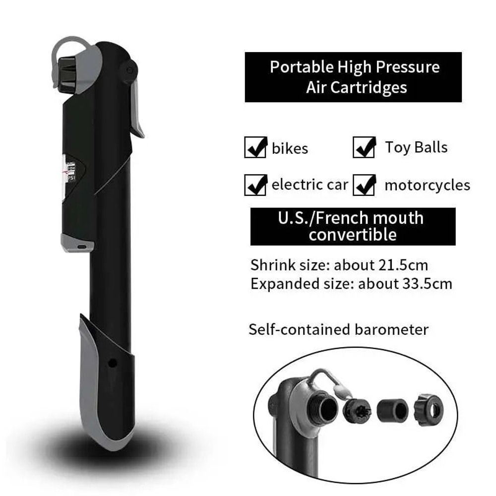 Mini Bike Pump With Pressure Gauge For Mountain And Road Bicycles 1
