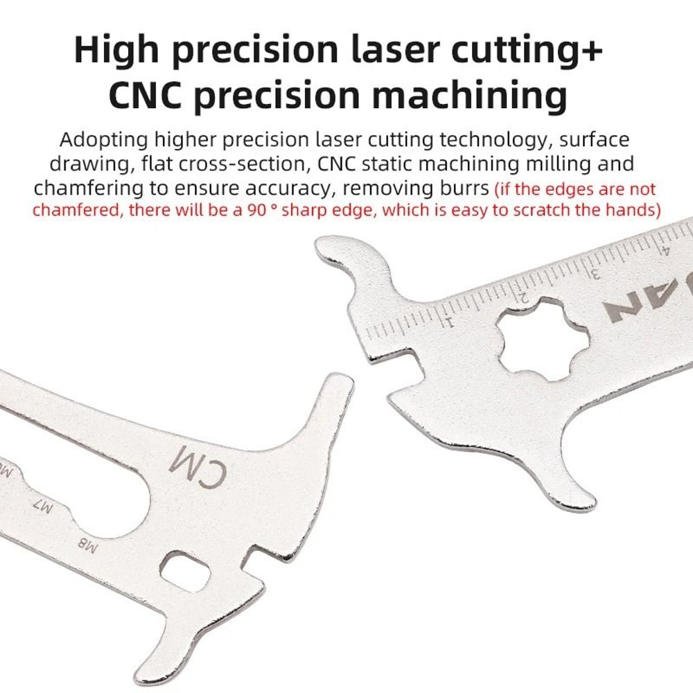 Portable Bicycle Chain Wear Gauge And Multitool For Bikes 2