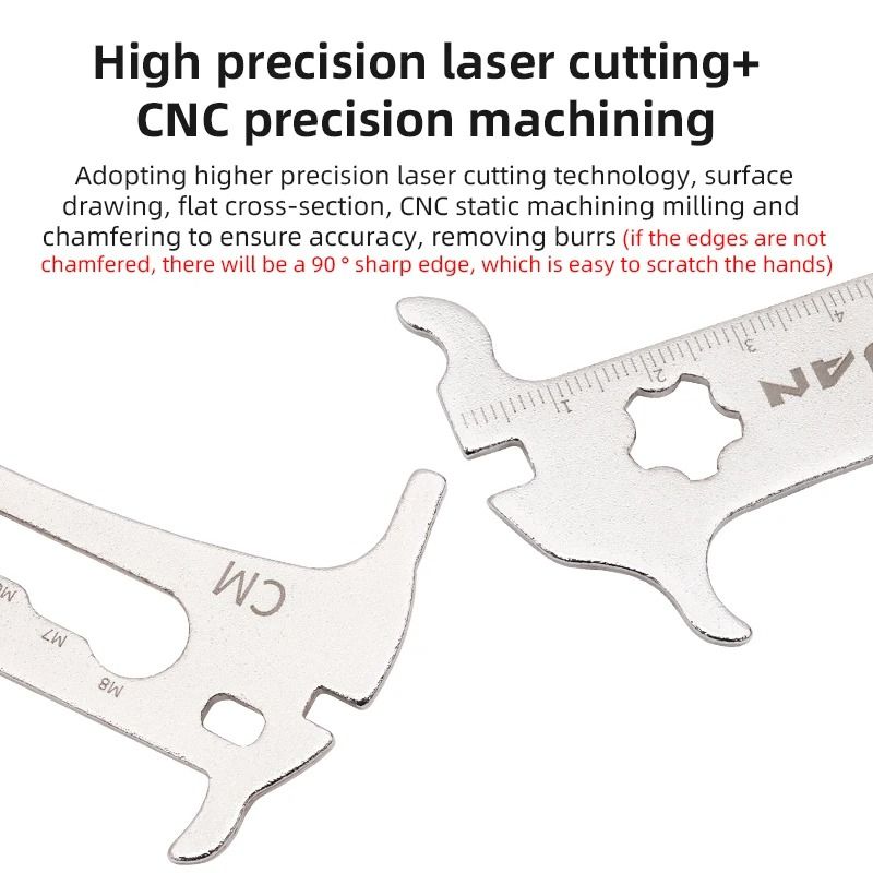 Portable Bicycle Chain Wear Gauge And Multitool For Bikes 2