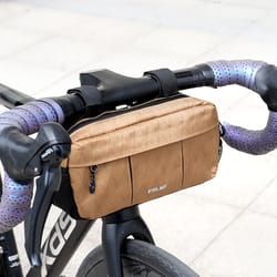 bicycle handlebar bag with shoulder strap for cycling storage