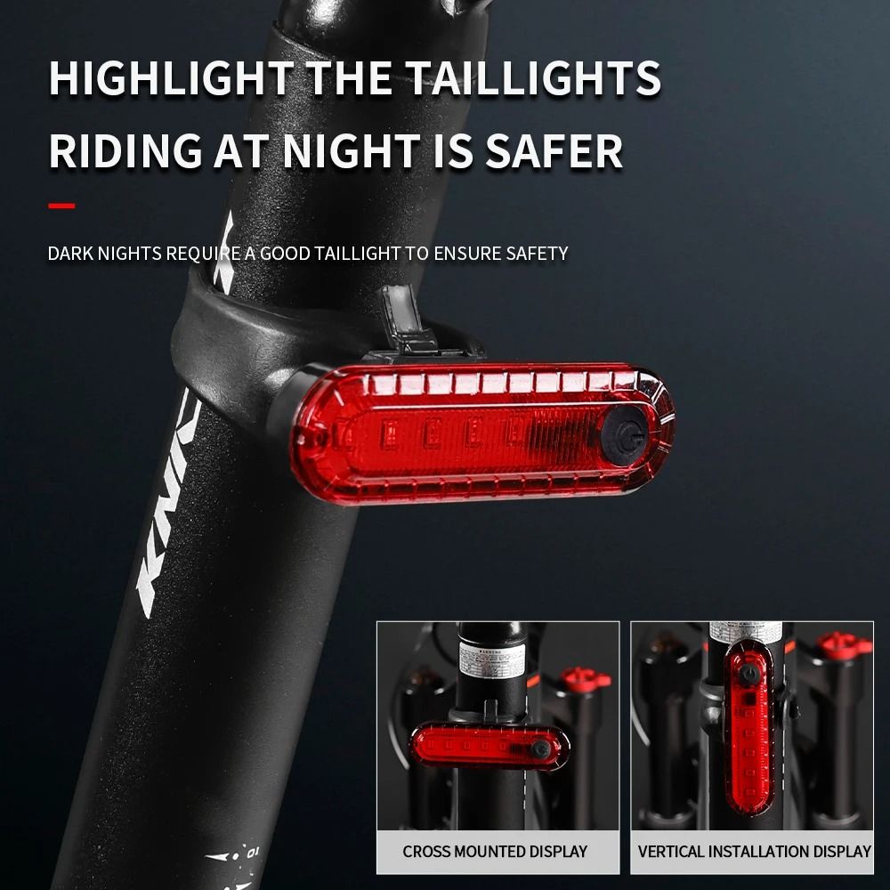 Bright USB Rechargeable Bicycle Tail Light For Cycling Safetys 3