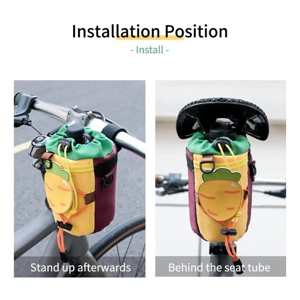 Cycling Front Bottle Pouch And Handlebar Water Bottle Cage Bag 3