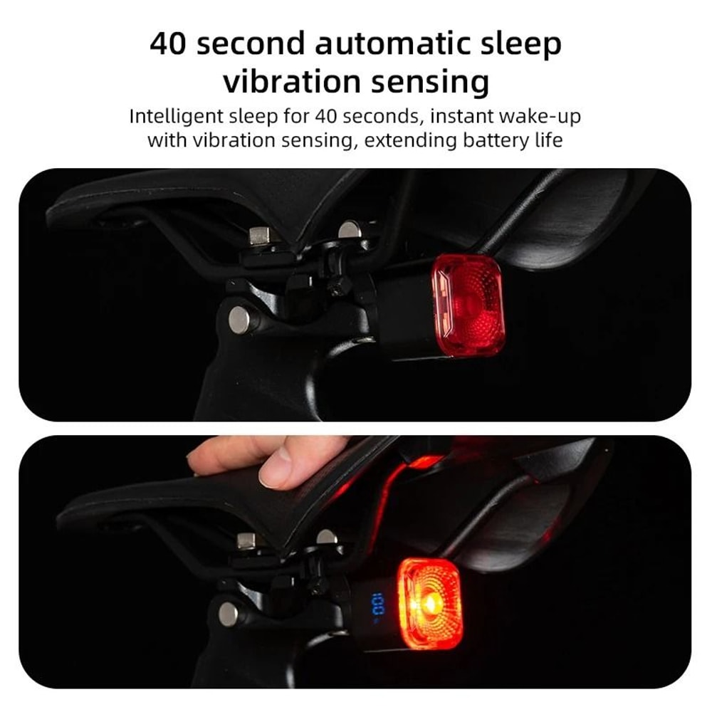 Digital Display Smart Bicycle Taillight With Intelligent Sensing For Safety 2