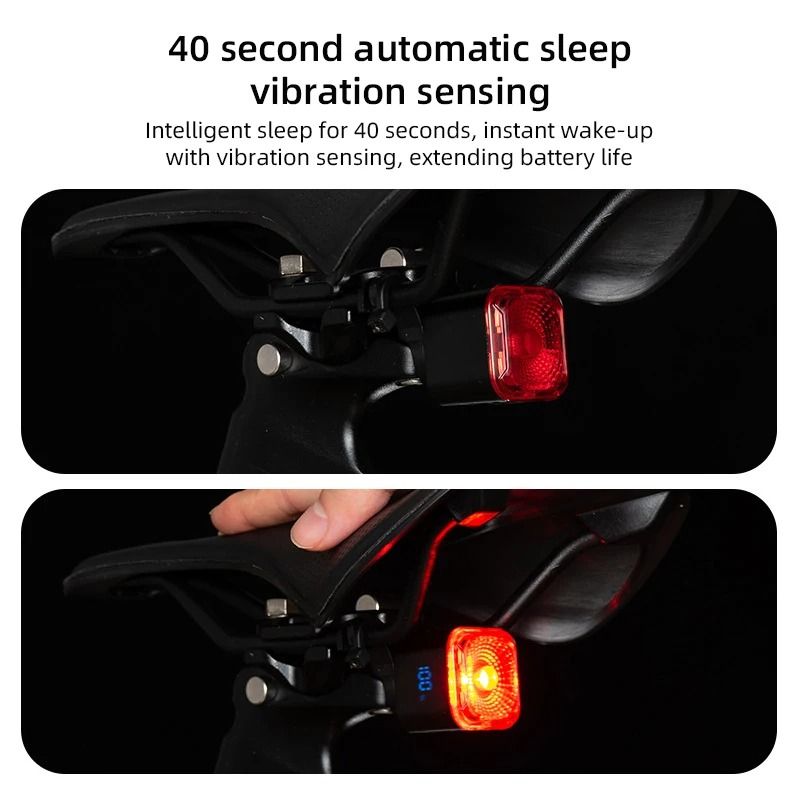 Digital Display Smart Bicycle Taillight With Intelligent Sensing For Safety 2