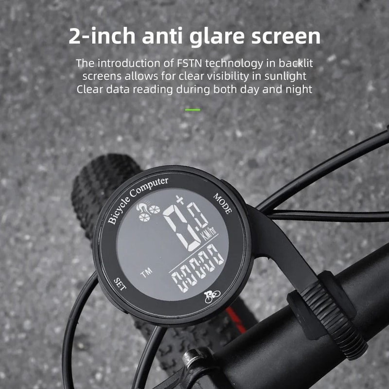 Wireless Waterproof Bike Computer With LCD Odometer And Speed Meter 2