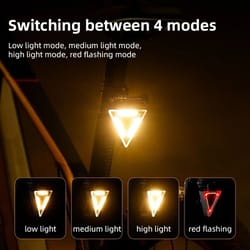 triangle bicycle tail light safety warning light for cycling