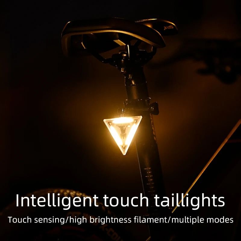Triangle Bicycle Tail Light Safety Warning Light For Cycling 5