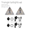 Triangle Bicycle Tail Light Safety Warning Light For Cycling 7