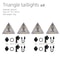 Triangle Bicycle Tail Light Safety Warning Light For Cycling 8