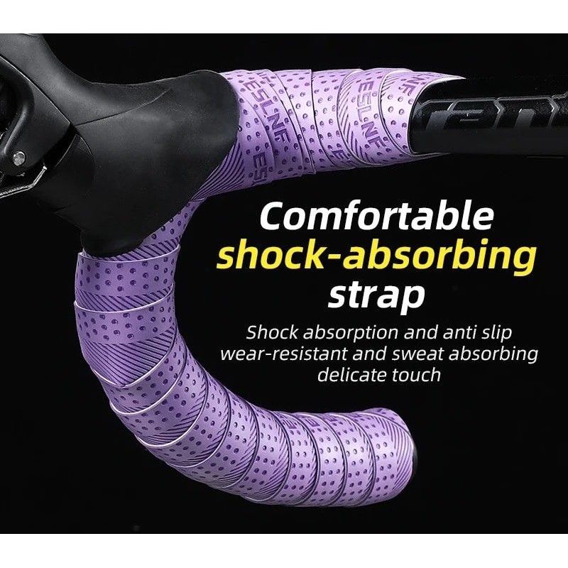 Durable Comfortable Bicycle Handlebar Tape With Non Slip Leather Grip 2