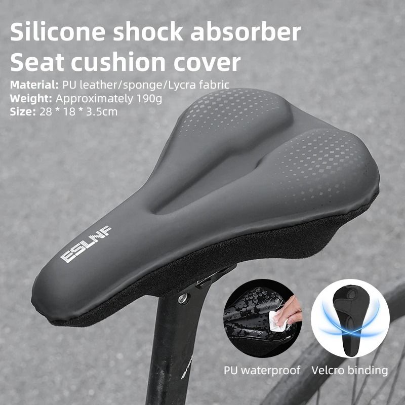 Gel Soft Bike Anti Slip Waterproof Saddle Cover With Cushion Padding 7