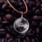 Round Dandelion Pendant Necklace With Transparent Glass Charm 0