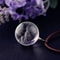 Round Dandelion Pendant Necklace With Transparent Glass Charm 3