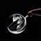 Round Dandelion Pendant Necklace With Transparent Glass Charm 4