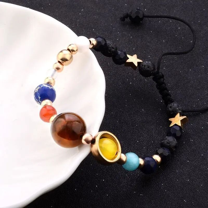 Cosmic Galaxy Solar System Bracelet With Eight Planet Charms 4