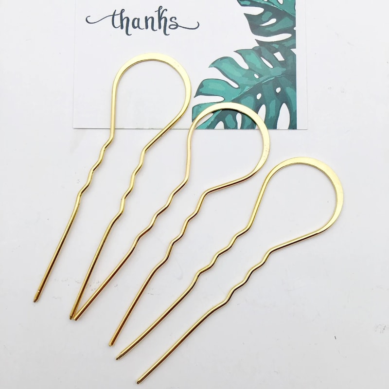Vintage U Shaped Wavy Hair Pins For Women And Girls 1