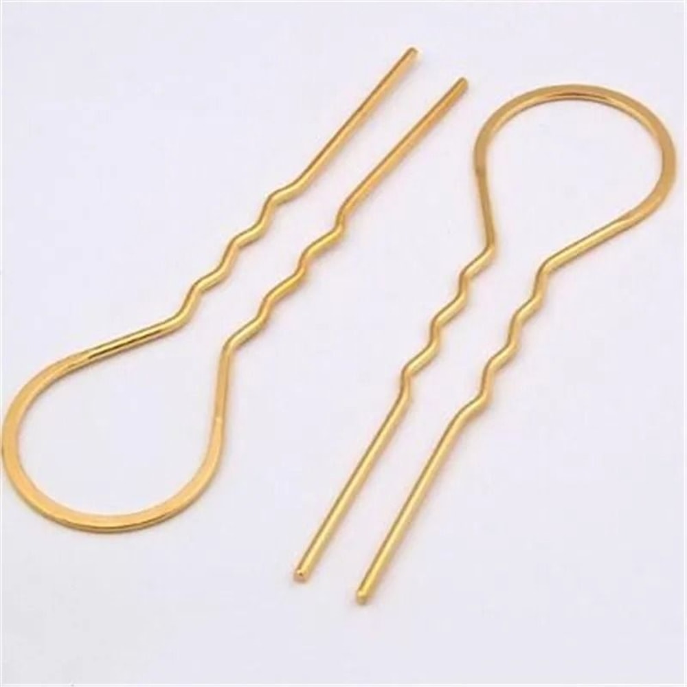 Vintage U Shaped Wavy Hair Pins For Women And Girls 9