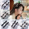 Double Layer Braided Hairclip With Rhinestone And Faux Pearl Accent 1