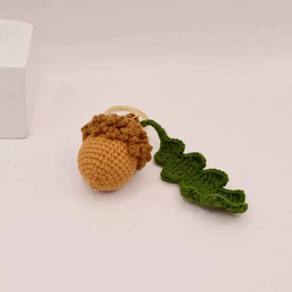 Handmade Acorn And Doll Knitted Keychain For Bags And Cars 3
