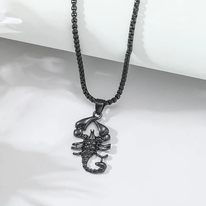 Mens Punk Scorpion Pendant Necklace For Street Style 6