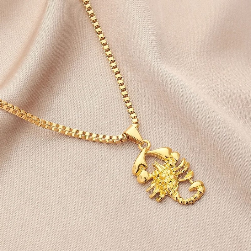 Mens Punk Scorpion Pendant Necklace For Street Style 7