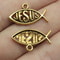 Vintage Hollow Jesus Fish Key Chain Charms For Jewelry Making 6