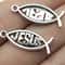 Vintage Hollow Jesus Fish Key Chain Charms For Jewelry Making 8