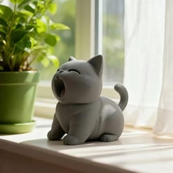 3d printed creative cat ornament for home and desk decor