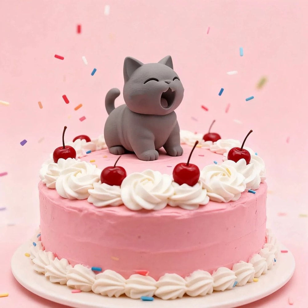 3D Printed Creative Cat Ornament For Home And Desk Decor 2