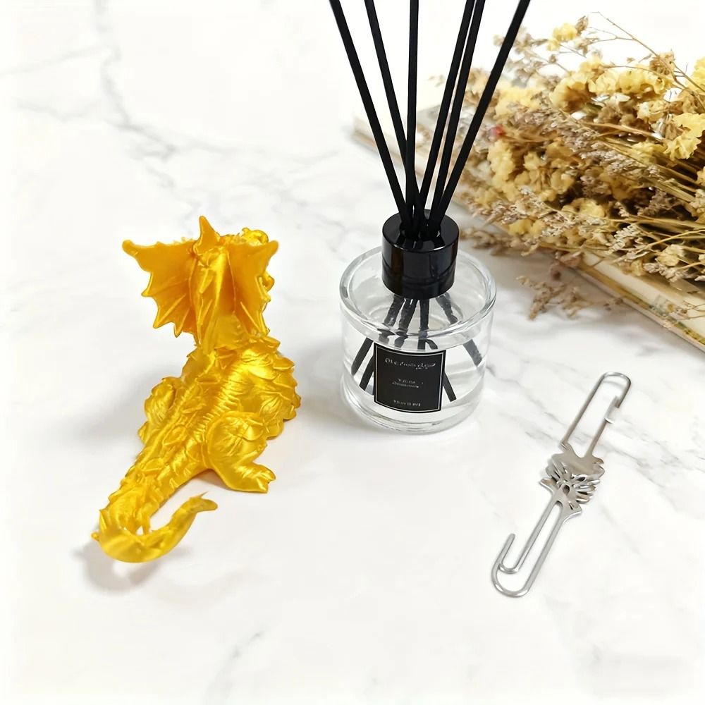 Mini Golden Dragon Desktop Figurine For Home Decor 4