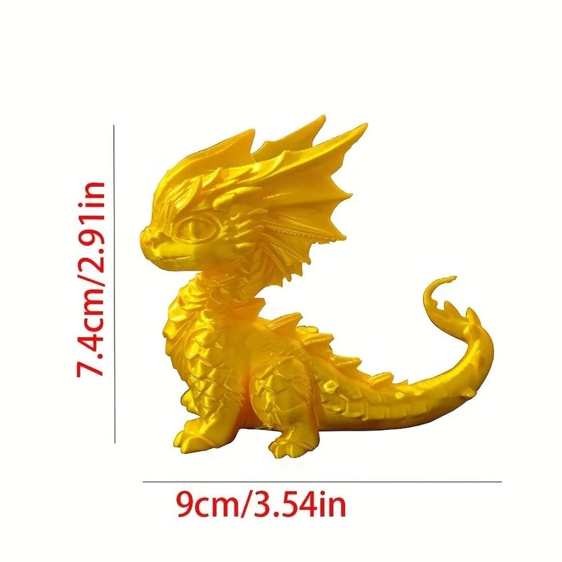Mini Golden Dragon Desktop Figurine For Home Decor 5