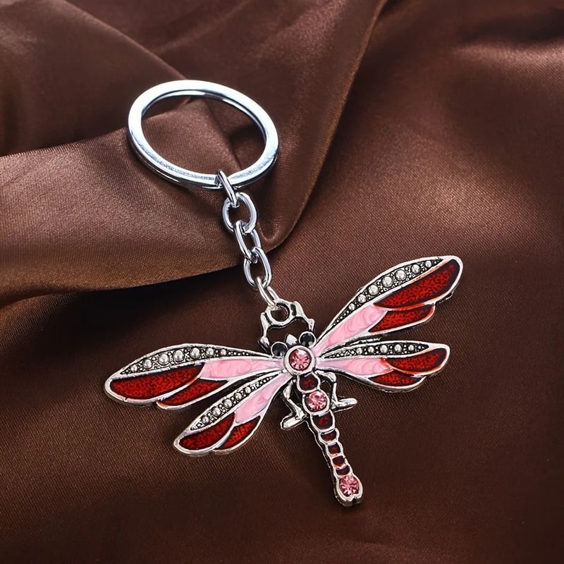 Vintage Style Dragonfly Keychain Universal Charm Pendant 9